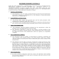 distributorship contract from turkish