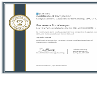 LinkedIn Bookkeep Certificate