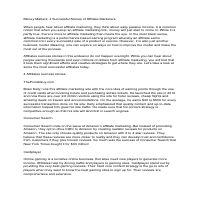 Affiliate marketing article