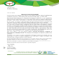 Sponsor Letter