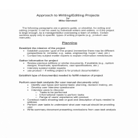 Approach to writing/editing projects