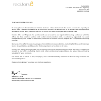 Recommendation Letter from my Previous Employer