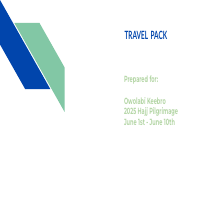 Travel Pack for Saudi Trip