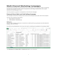 Multi-Channel Marketing Campaign Example
