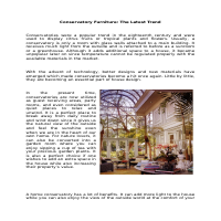 Conservatory Furniture