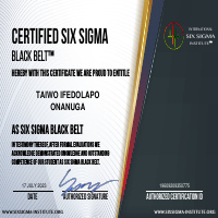Certified Six Sigma Black Belt