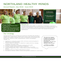 Annual report written and designed for a client