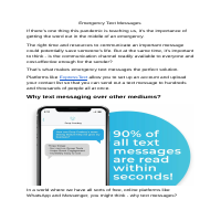 Emergency Text Messages 