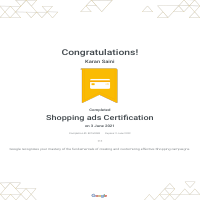 Shopping ads Certification