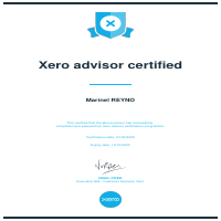XERO CERTIFICATION