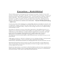 The Importance of Execution