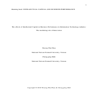 Paper "Intellectual Capital and Business Performance"