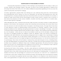 SIGNIFICANCE OF FILM MAKING IN HISTORY - a narrative writing