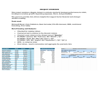 BUSINESS QUATERLY REPORT