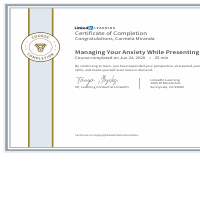 certification of completion