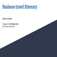 Business Travel Itinerary