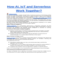 How AI, IoT and Serverless Work Together?