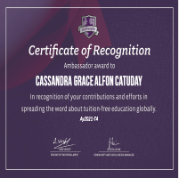 University of the People Ambassador Certificate