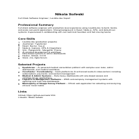 Short resume