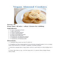 Vegan almond cookies 