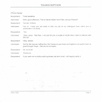 Sample - Transcription work