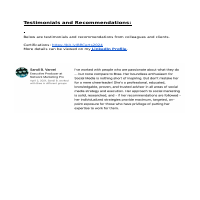 Testimonials & Recommendations