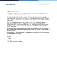 Recommendation Letter from former CEO