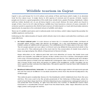 Travel-Wildlife  tourism in Gujrat