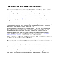 How Natural Light Affects Your Workers