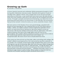 Growing Up Goth