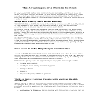 Guest post - The Advantages of a Walk-in Bathtub