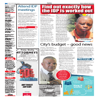 Municipal feature on the IDP with infographic