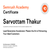 Lead Generation certificate