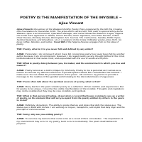 Manifestation Of the Invisible