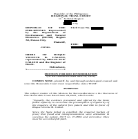 Court Pleading: Motion for Reconsideration