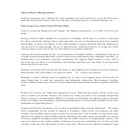 Tips on How to Manage Anxiety