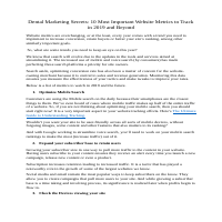 Website Metrics To Watch This 2019