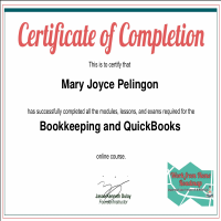 Bookkeeping and Quickbooks Certificate