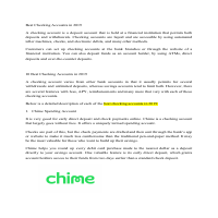 Best Checking Accounts