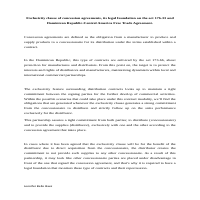 Exclusivity clause of consession agreements