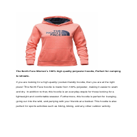 North Face women’s hoodies product description.