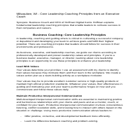 A sample of marketing content for an executive coach