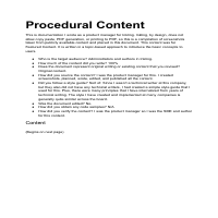 Procedural Content