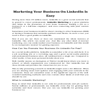 Marketing through LinkedIn