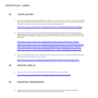 Portfolio Links