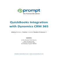 QuickBooks integration CRM 365