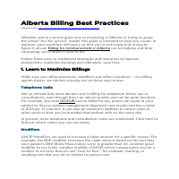 Alberta Billing Best Practices 