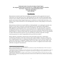 Cyber Insurance and Ransomware