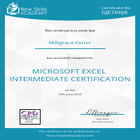 Microsoft Excel for Intermediate Certification