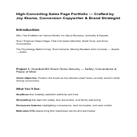 Revenue-Engineered Sales Page Copywriting